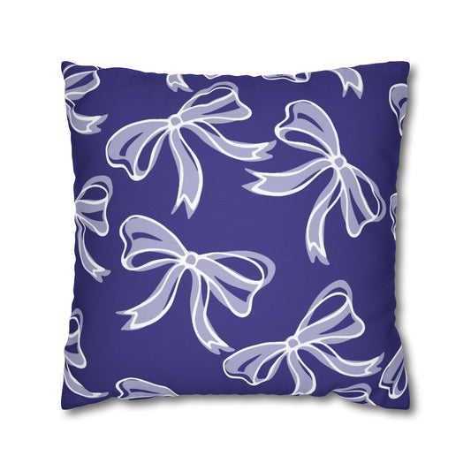 Trendy Bow College Pillow Cover - Dorm Pillow, Graduation Gift, Bed Party Gift, Acceptance Gift, College Gift, Northwestern, High Point