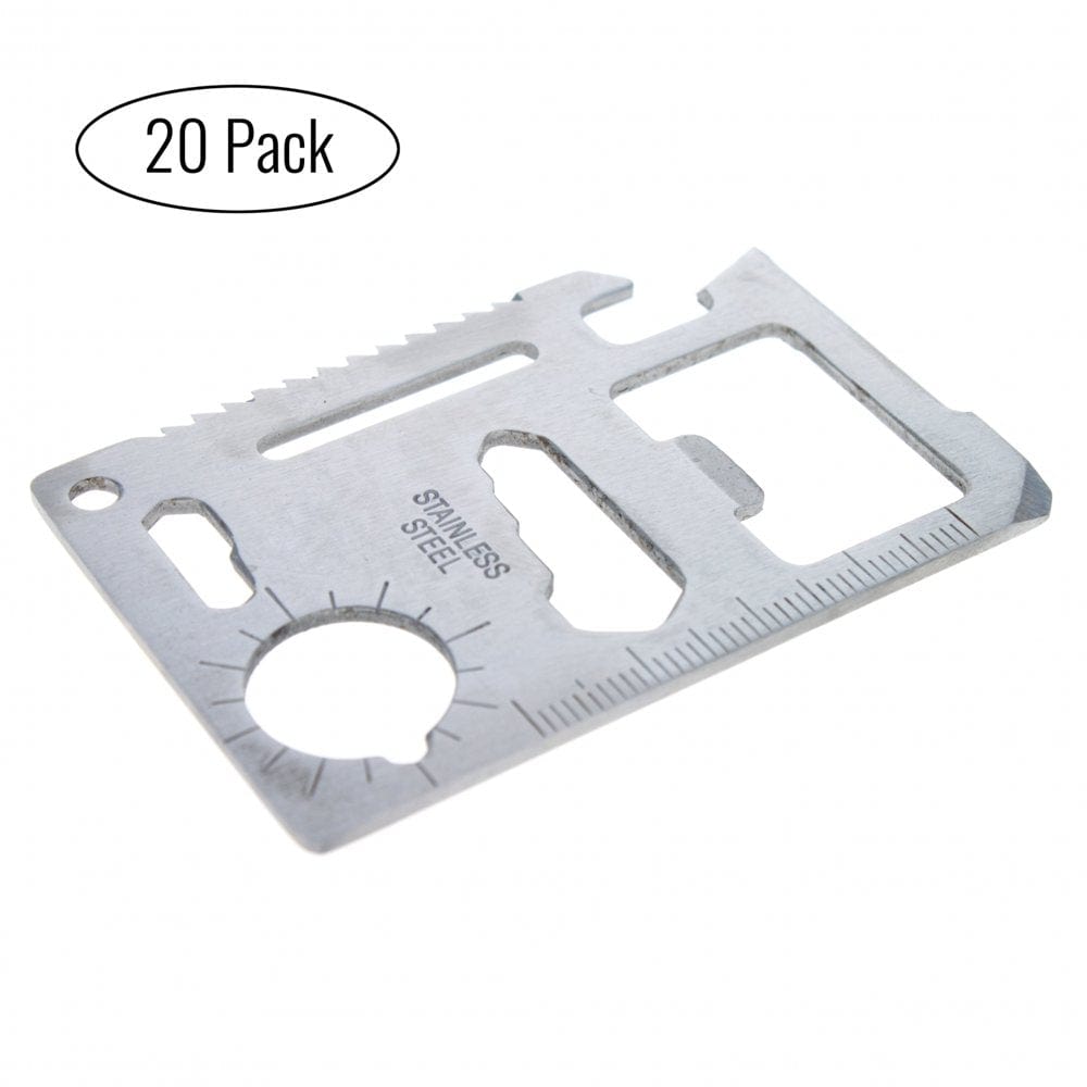 (20 Pack) ASR Outdoor 11 in 1 Multi Function Credit Card Sized Tool