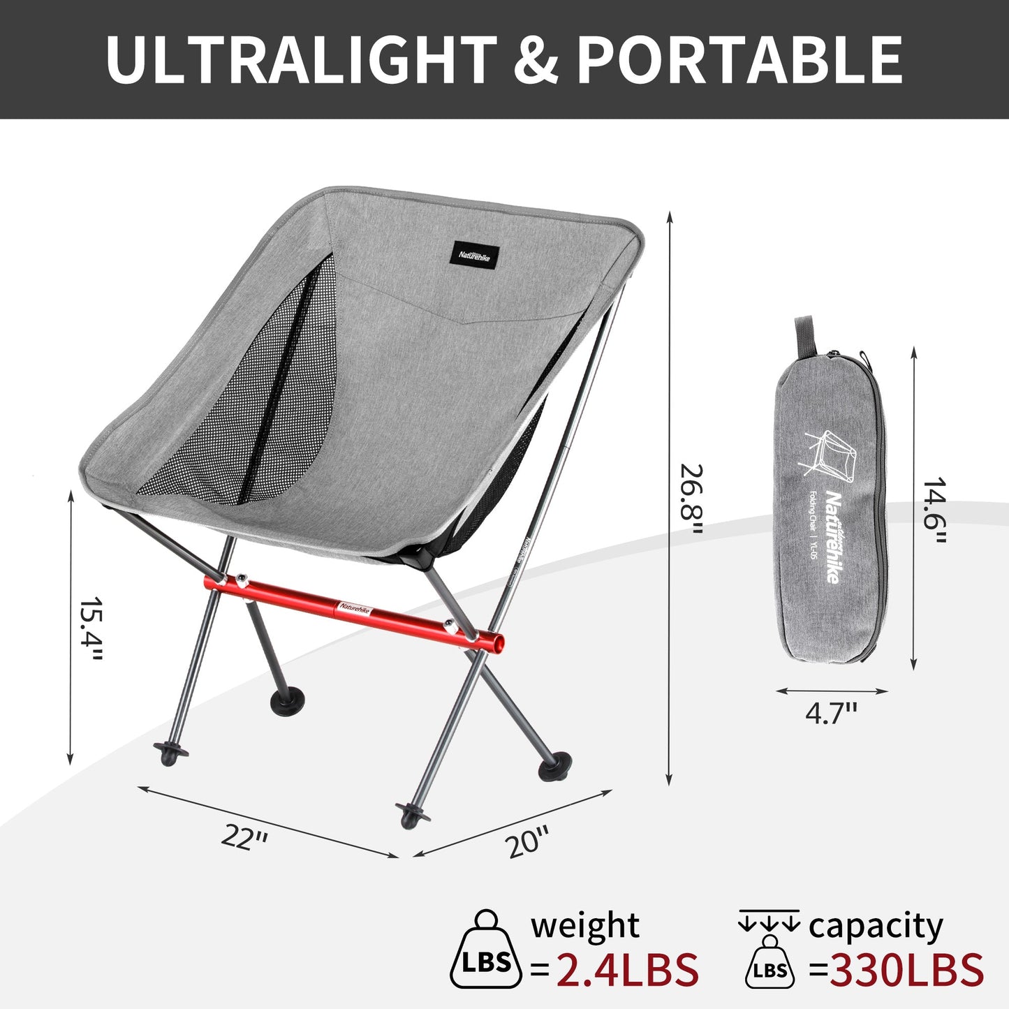 An image of a YL05 Oversized Lightweight Camping Chair US by Naturehike official store