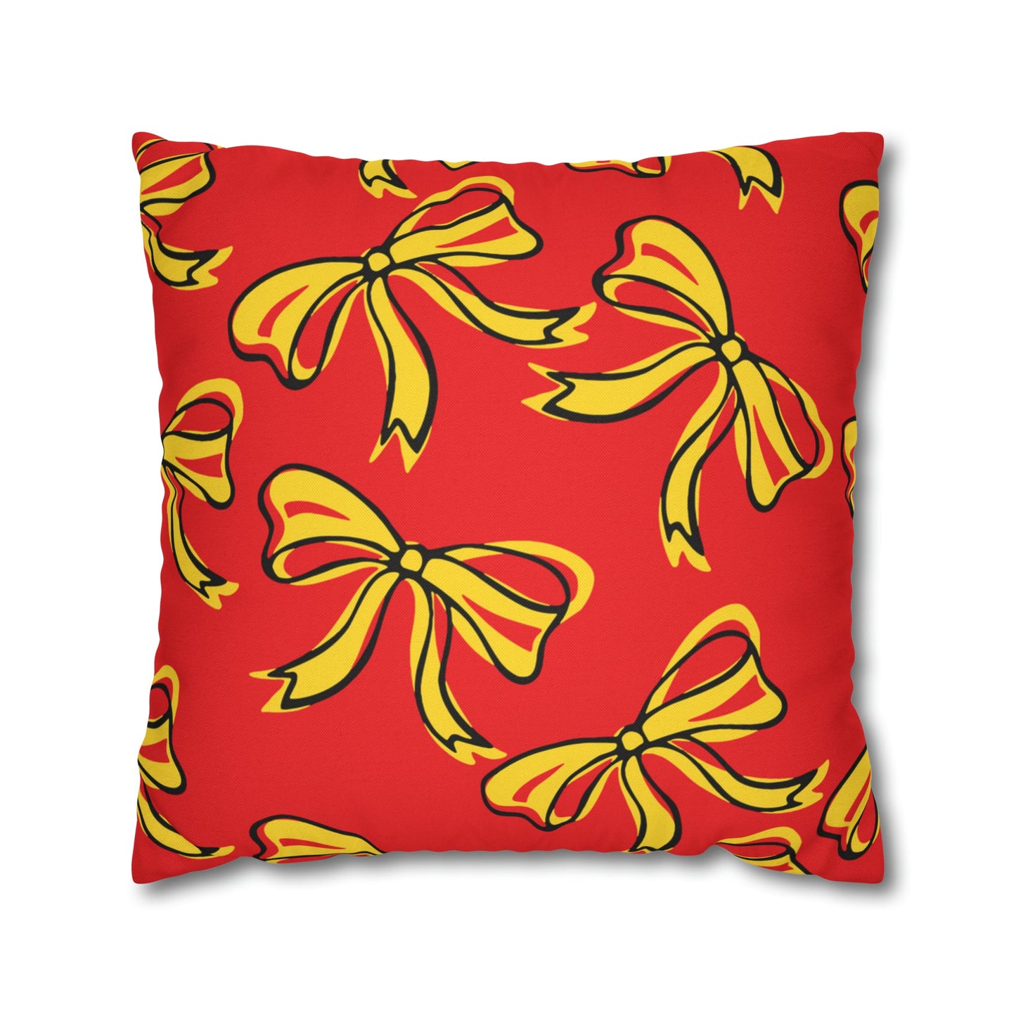 Trendy Bow College Pillow Cover - Dorm Pillow, Graduation Gift, Bed Party Gift, Acceptance Gift, College Gift, Maryland, Terps, Terrapins