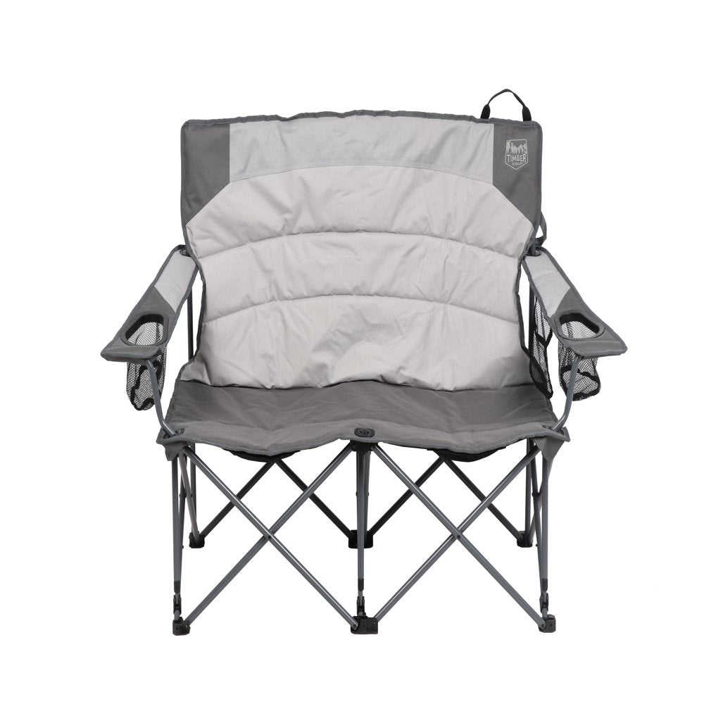 Timber Ridge Spruce Duo Loveseat Camping Chair, Red and Gray, Adult
