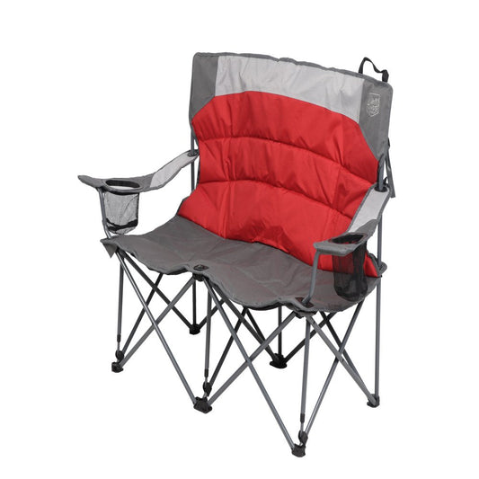Timber Ridge Spruce Duo Loveseat Camping Chair, Red and Gray, Adult