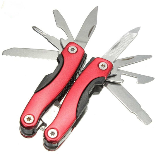 9 in 1 Multi-Tool Kit and All-In-One Kevlon Pouch with Belt Loop for Survival, Camping, Hiking, Back Packing or Car Glove Box.