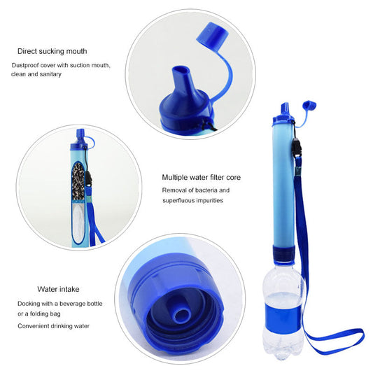 4-Stage Water Filter, Antibacterial Carbon , Place Directly in Water