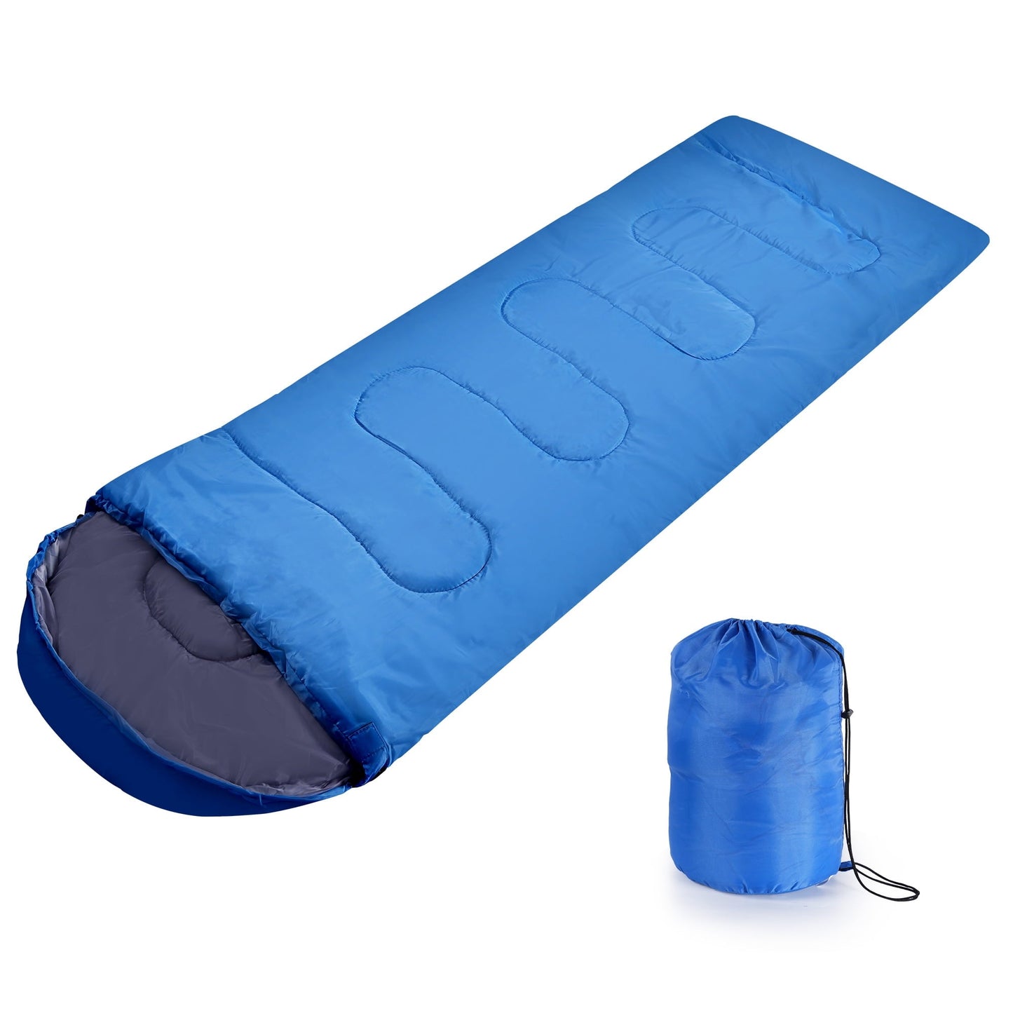Sleeping Bag with Hood, 3-4 Seasons Warm Cold Weather Lightweight, Portable, Waterproof Sleeping Bag with Compression Sack for Adults Kids Indoor Outdoor,Camping, Backpacking, Hiking