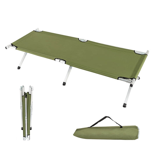 Tcbosik Lightweight Folding Tent Camping Cot Bed with Carry Bag, Easy Setup Portable Compact for Outdoor Travel, Hunting, Hiking, Motorcycling, Army Green