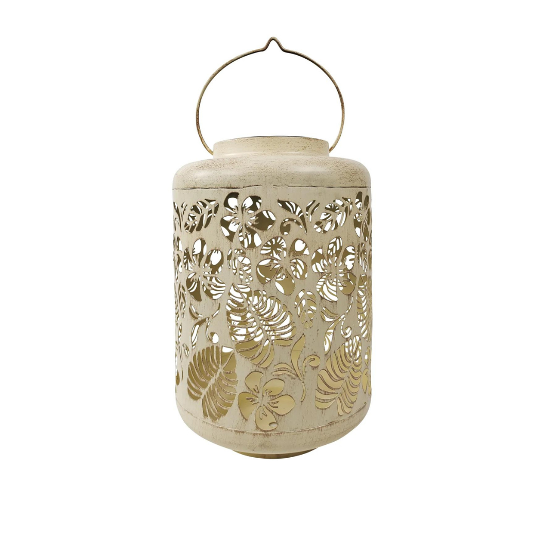 Bliss 12" Tall Decorative Solar LED Lantern Lights - Tropical Flower - Senior.com Camping Lights & Lanterns