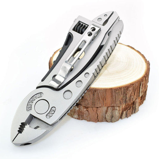Adjustable Multi Tool Wrench Plier, Multitool Folding Wrench Plier with 7 Tools Pliers/Wirecutter/Flat Phillips Screwdriver Multifunctional Adjustable Wrench Emergency Equioment Tool