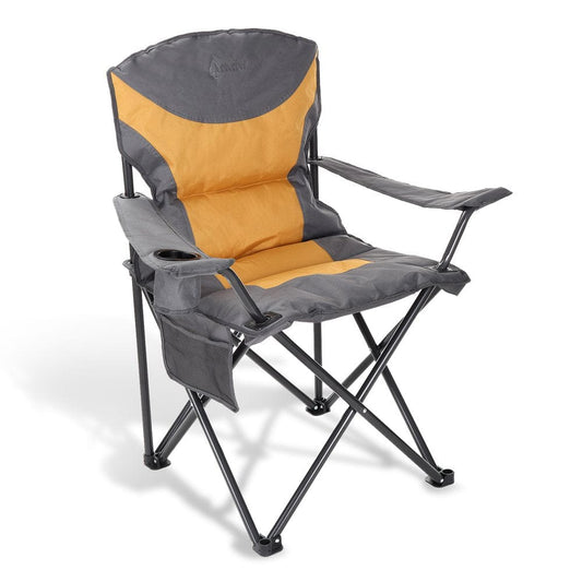 Arrowhead Outdoor Camping Chair, Tan and Gray