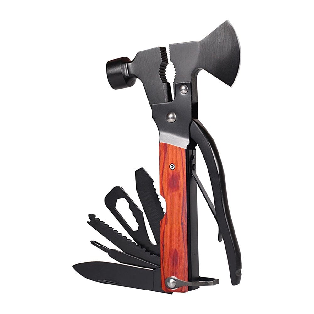 Basic Tool Kit,Essential Tool Kit,House Tool Kit Set,Multitool Camping Accessories Survival Gear and Equipment 14 in 1Hatchet Gift Red