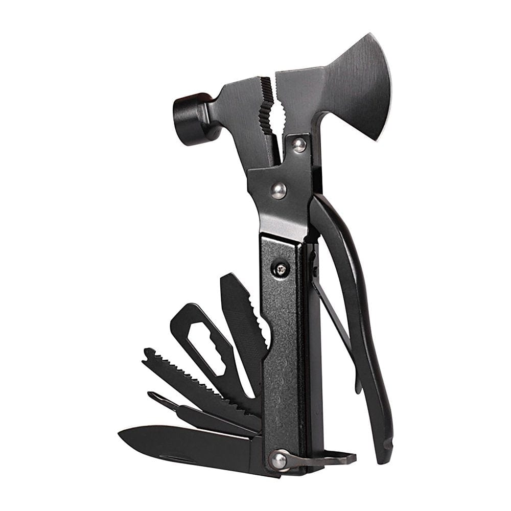 Basic Tool Kit,Essential Tool Kit,House Tool Kit Set,Multitool Camping Accessories Survival Gear and Equipment 14 in 1Hatchet Gift Red