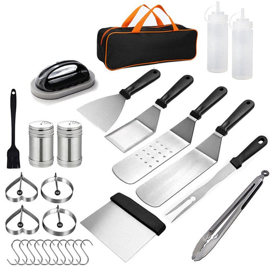 CAPIVO BBQ Set Grilling Tool Kit for Blackstone Griddle Accessories, Upgrade 28 PCS BBQ Griddle Kit Grill Tools for Backyard Party, Camping