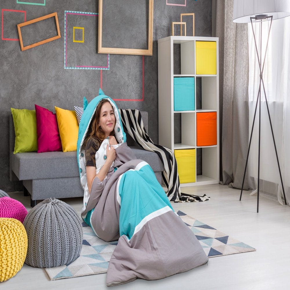 Chic Home Holger 1-Piece Color Block Sleeping Bag, Twin X-Long, Navy/Red/White