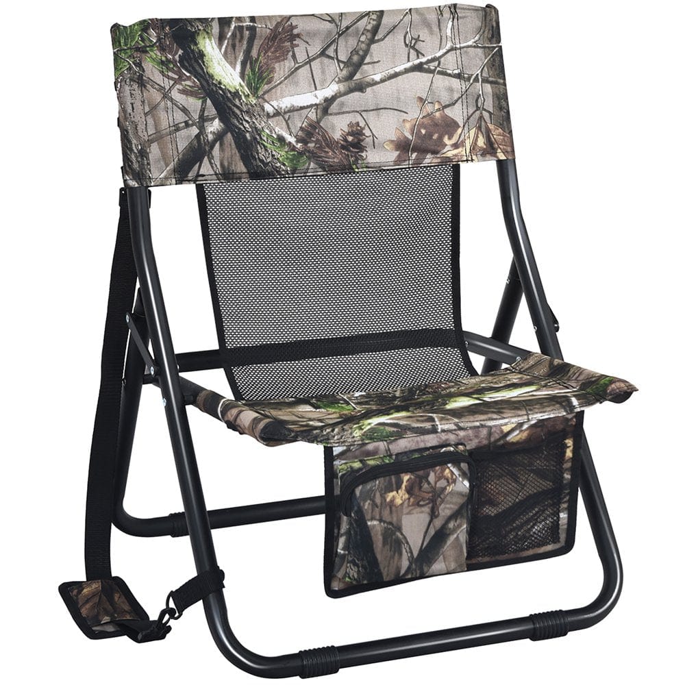 Costway Folding Hunting Chair Portable Outdoor Camping Woodland Camouflage Hunting Seat