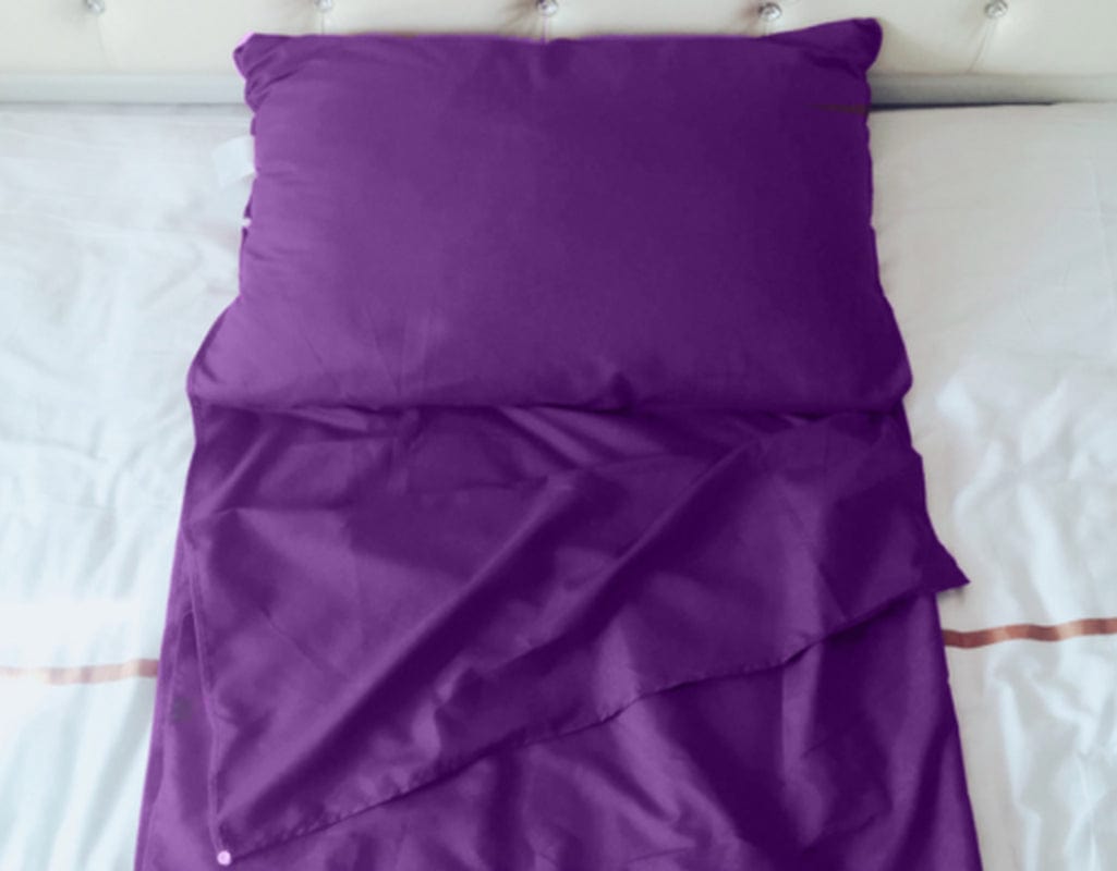 Cotton Sleeping Bag Liner Camping Sheets Sleep Sack Camping Purple