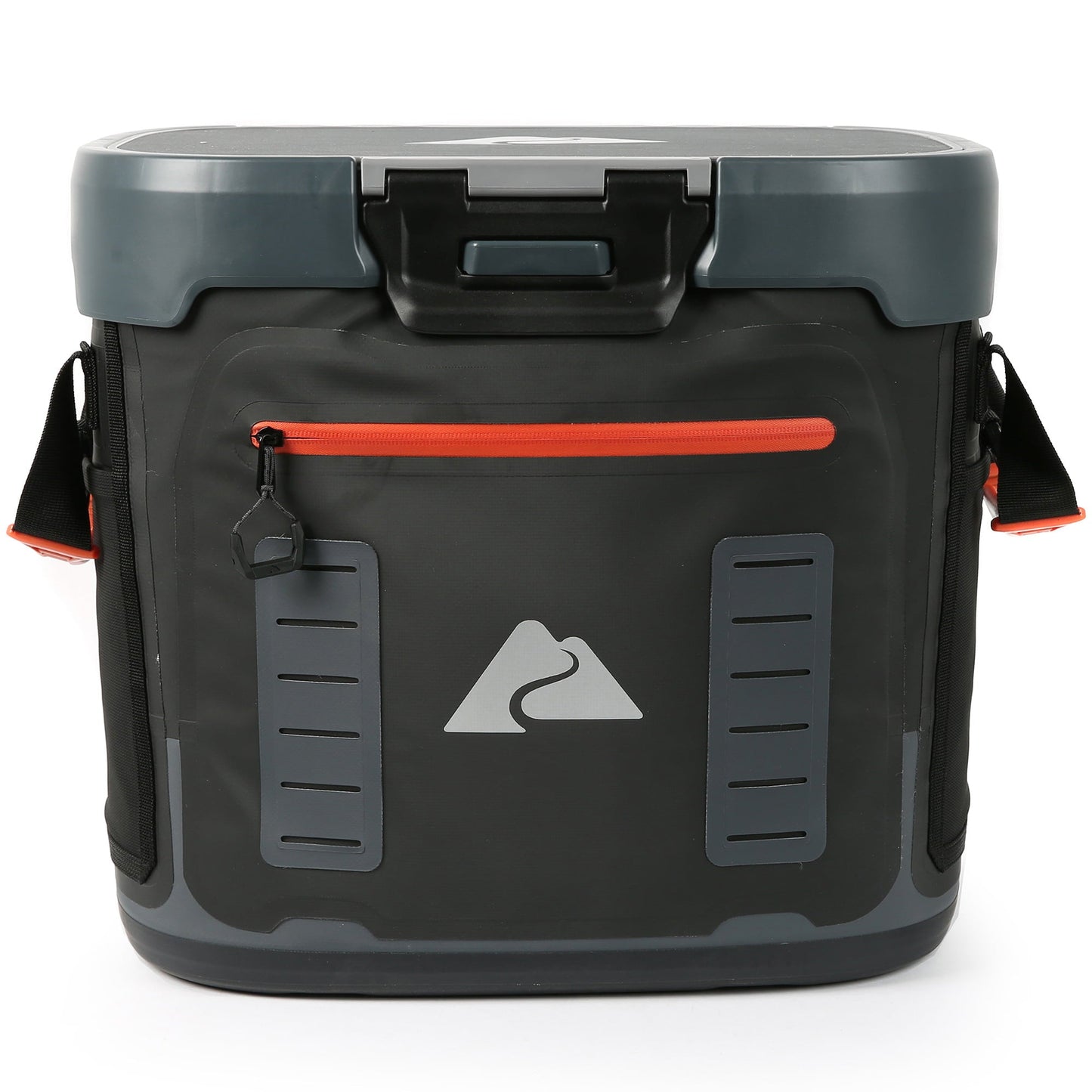Camping Cooler Welded Hard Sided Waterproof, Gray/Black