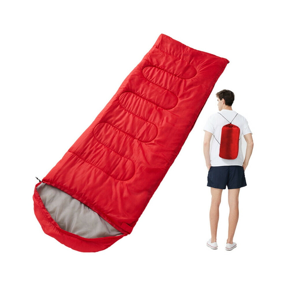 Sleeping Bags for Adults & Kids,Backpacking Sleeping Bag for Hiking Cold Weather & Warm, Lightweight Camping Gear, Red
