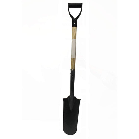 Super Duty Spade Shovel Long Wood Handle Transplanting with Cushioned D Grip Gardening Digging Weeding Tool Camping