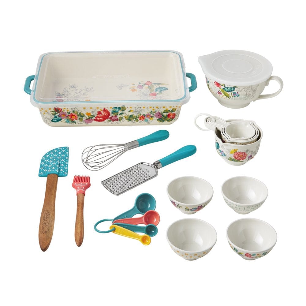 The Pioneer Woman Fancy Flourish 20-Piece Bake & Prep Set with Baking Dish & Measuring Cups