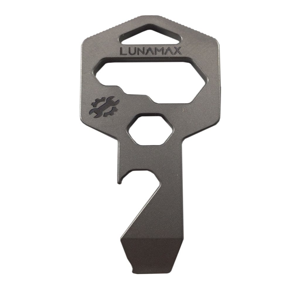 Titanium 8 in 1 Multi-Tool for Keychain-Strong, Lightweight, All- In-One Bottle Opener, Flathead Screwdriver, Wrench, Box Cutter, and Hex Driver (Classic Silver)