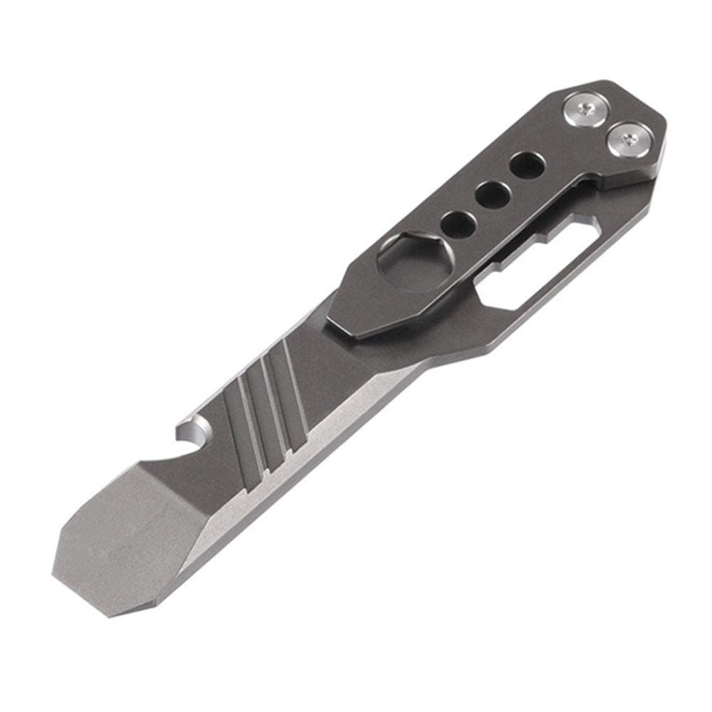 Titanium Bottle Opener Wrench Crowbar Outdoor Survival EDC Tools (Gun)