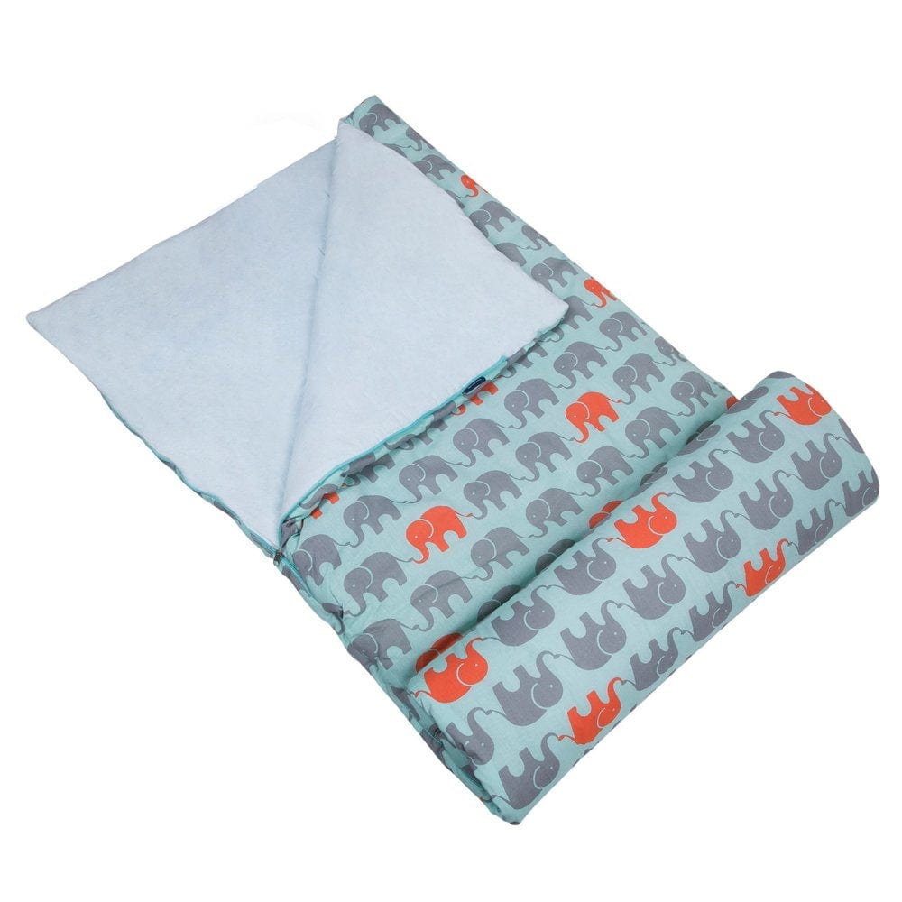 Wildkin Kids Original Sleeping Bag for Boys and Girls, Measures 57 X 30 Inches (Jurassic Dinosaurs Blue)