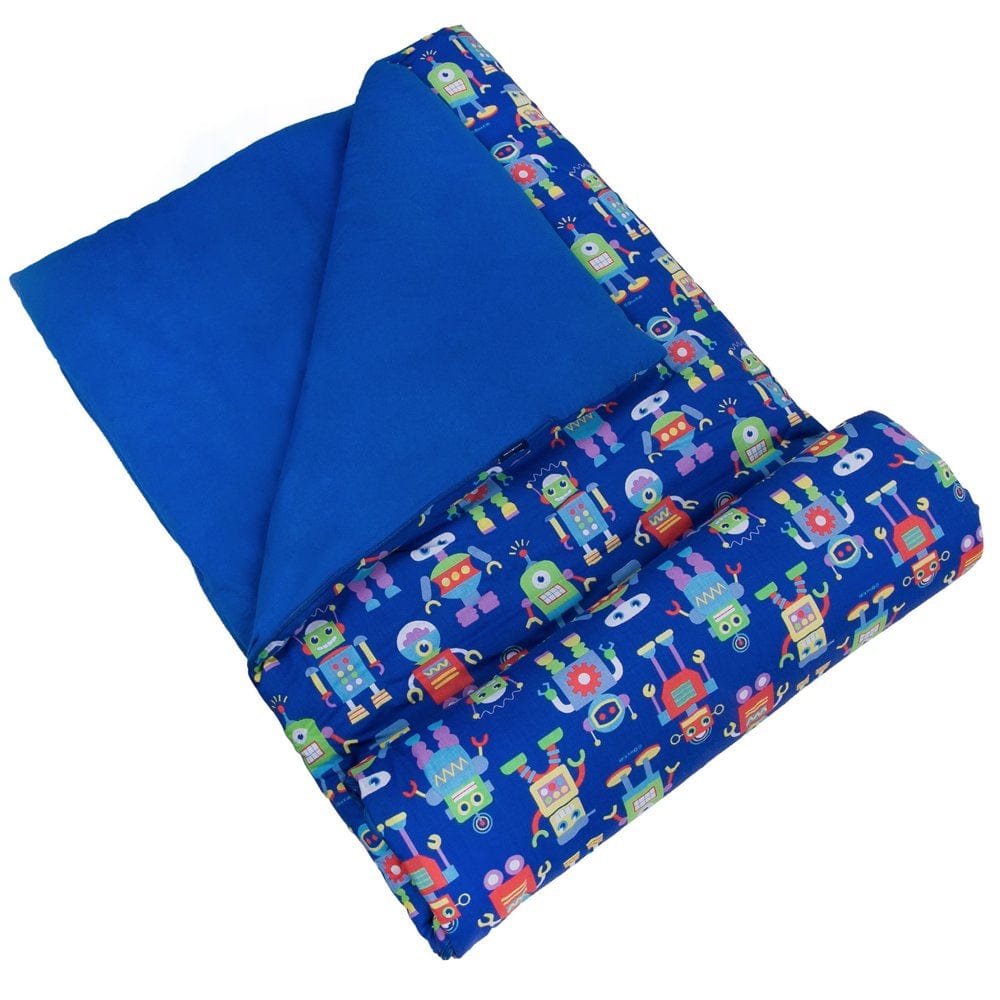 Wildkin Kids Original Sleeping Bag for Boys and Girls, Measures 57 X 30 Inches (Jurassic Dinosaurs Blue)