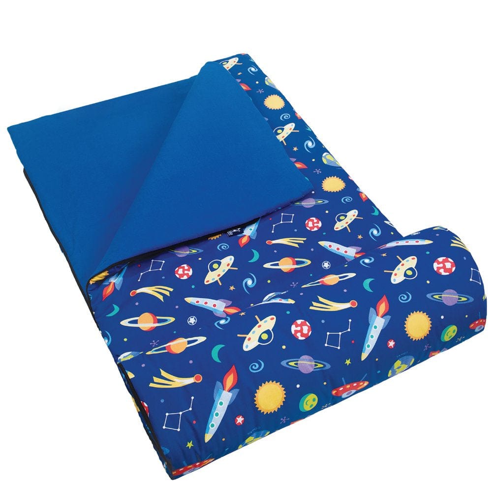 Wildkin Kids Original Sleeping Bag for Boys and Girls, Measures 57 X 30 Inches (Jurassic Dinosaurs Blue)
