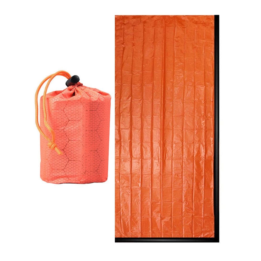 Wrea Outdoor Sleeping Bag Reflective Waterproof Emergency Survival Sleep Pack Folding Travel Aluminum Film Bad Weather Pouch Green