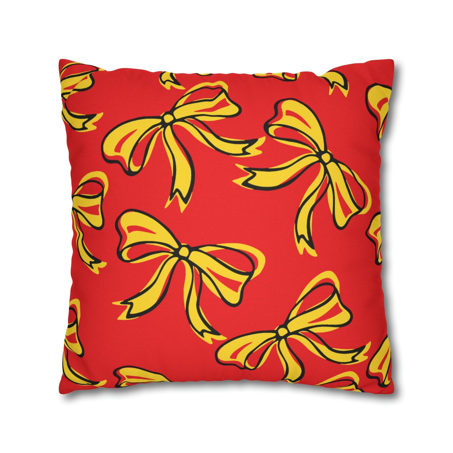 Trendy Bow College Pillow Cover - Dorm Pillow, Graduation Gift, Bed Party Gift, Acceptance Gift, College Gift, Maryland, Terps, Terrapins