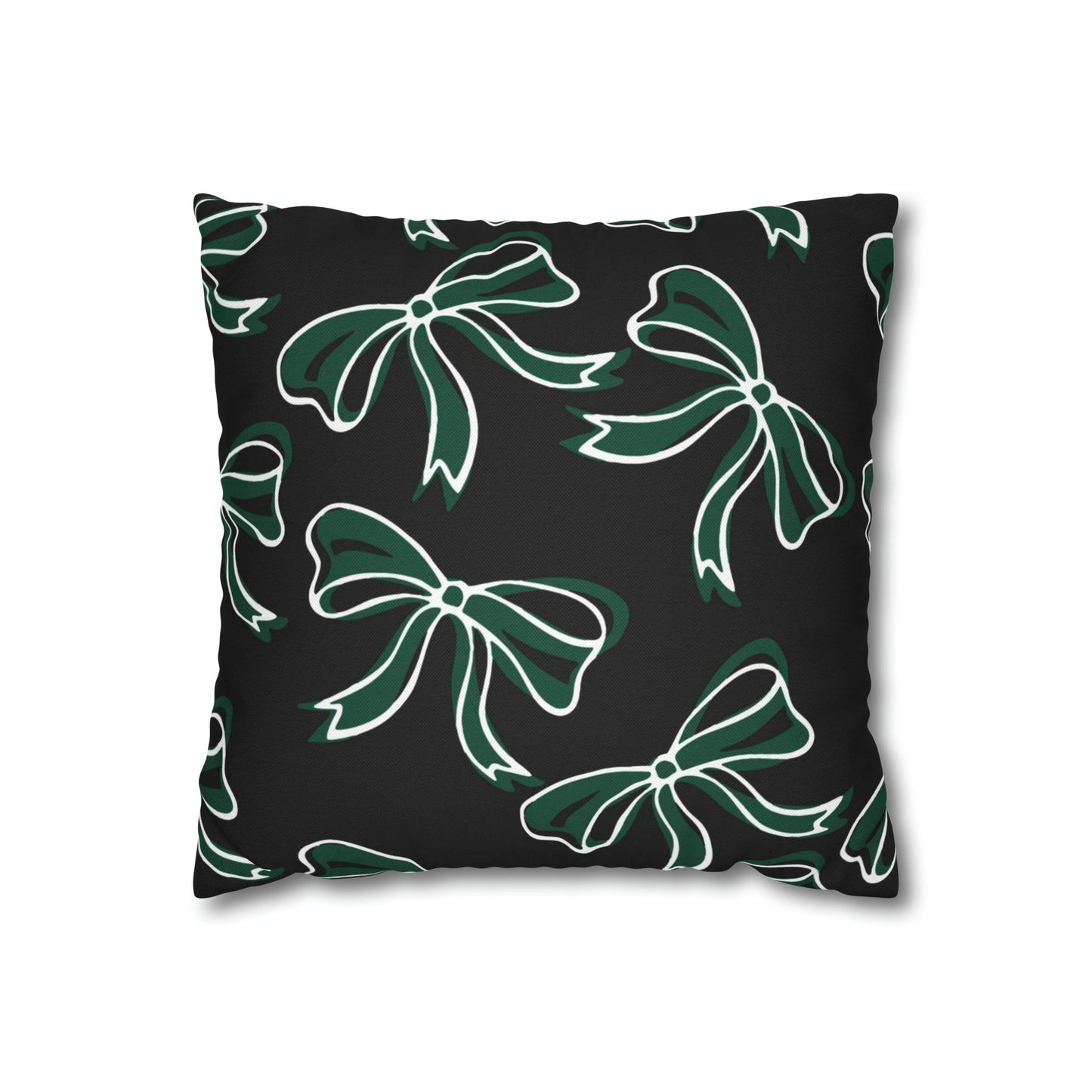 Trendy Bow College Pillow Cover - Dorm Pillow, Graduation Gift,Bed Party Gift,Acceptance Gift,College Gift, Michigan State, BING