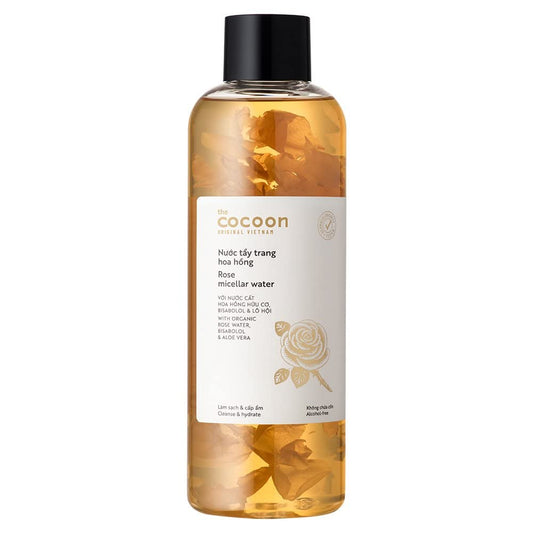 Cocoon Rose Micellar Water. Organic Hydrating Makeup Remover for Dry & Normal Skin (16.91 fl oz)