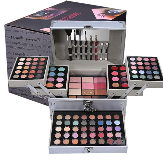 SupeL 118 Color All in One Makeup Kit For Women Full Kit, Professional Makeup Gift Set, Full Makeup Kit, Include Eyeshadow, Lip Gloss, Eyeliner, Blush, Highlight, Brow Powder -001