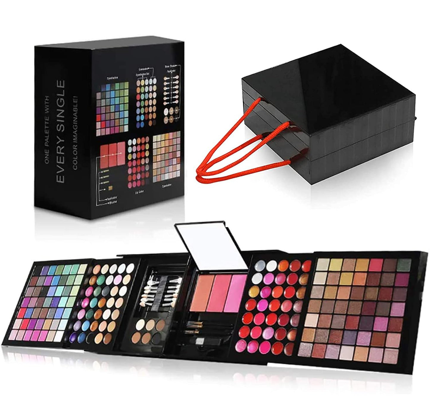 All In One Makeup Kit, 177 Color Matte Shimmer Eyeshadow Palette Blush Lip Gloss Eyebrow Powder Concealer Kit Beauty Cosmetic Makeup Set Gift Set for Teen Girls and Women