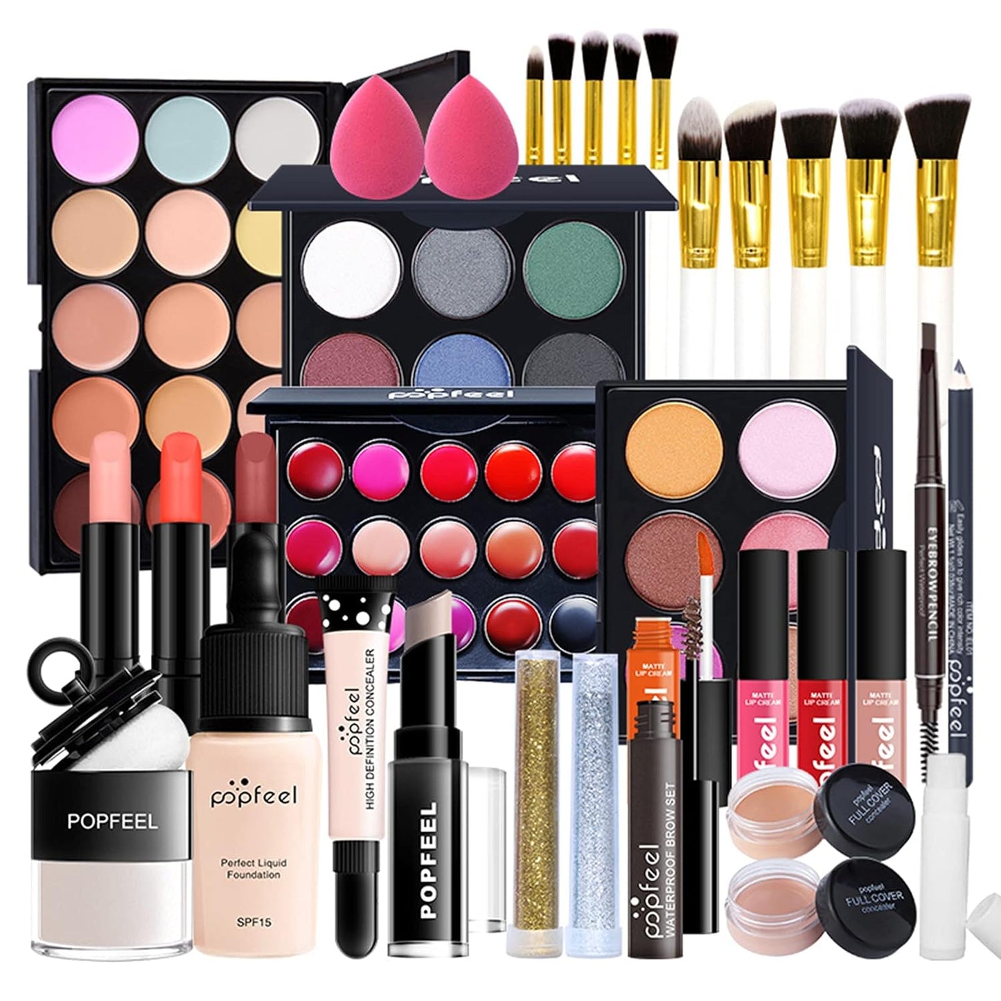 All-in-one Makeup Kit, FantasyDay Professional Makeup Sets, Makeup Essential Kit for Girls or Women Include Foundation, Concealer, Eye Shadow, Comestic Brush, Eyebrowcream, Lipstick etc.