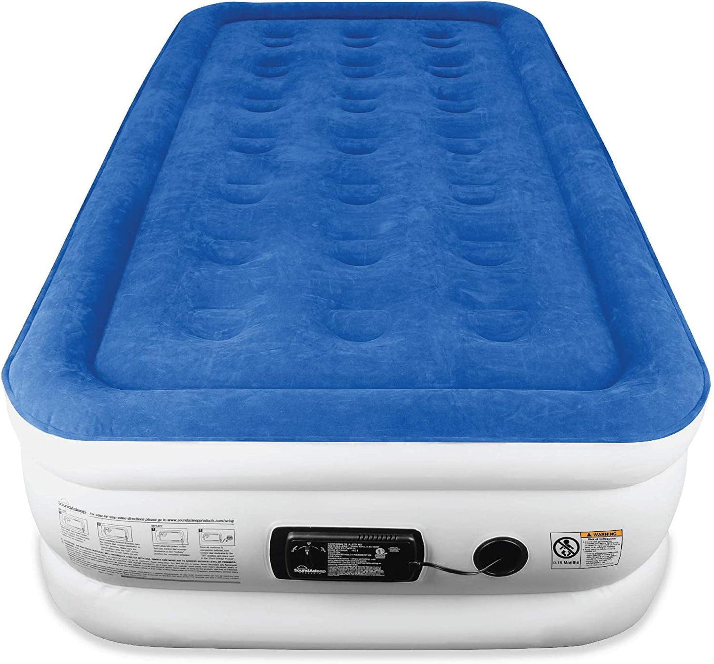 SoundAsleep Dream Series Air Mattress with ComfortCoil Technology & Internal High Capacity Pump - Twin