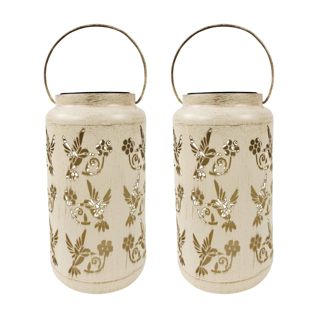 Bliss 9" Tall Decorative Solar LED Lantern Lights 2-Pack - Humming Bird - Senior.com Camping Lights & Lanterns