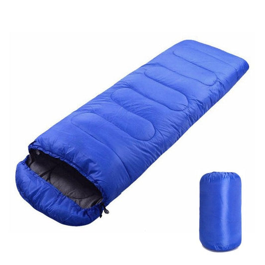 Ameiqe Portable Lightweight Envelope Sleeping Bag with Compression Sack for Camping Hiking Backpacking(Blue)