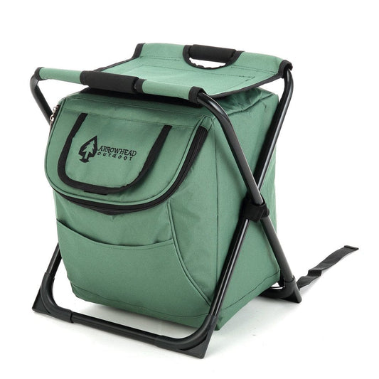ARROWHEAD OUTDOOR Multi-Function 3-In-1 Compact Camp Chair: Backpack, Stool & Insulated Cooler, W/ External Pockets & Storage Bag, Lightweight, Large Backpack, Fishing, Hiking, Heavy-Duty, Usa-Based