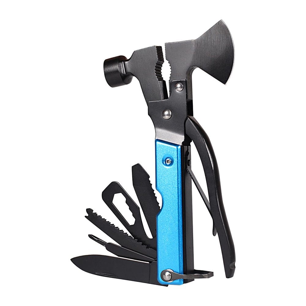 Basic Tool Kit,Essential Tool Kit,House Tool Kit Set,Multitool Camping Accessories Survival Gear and Equipment 14 in 1Hatchet Gift Red