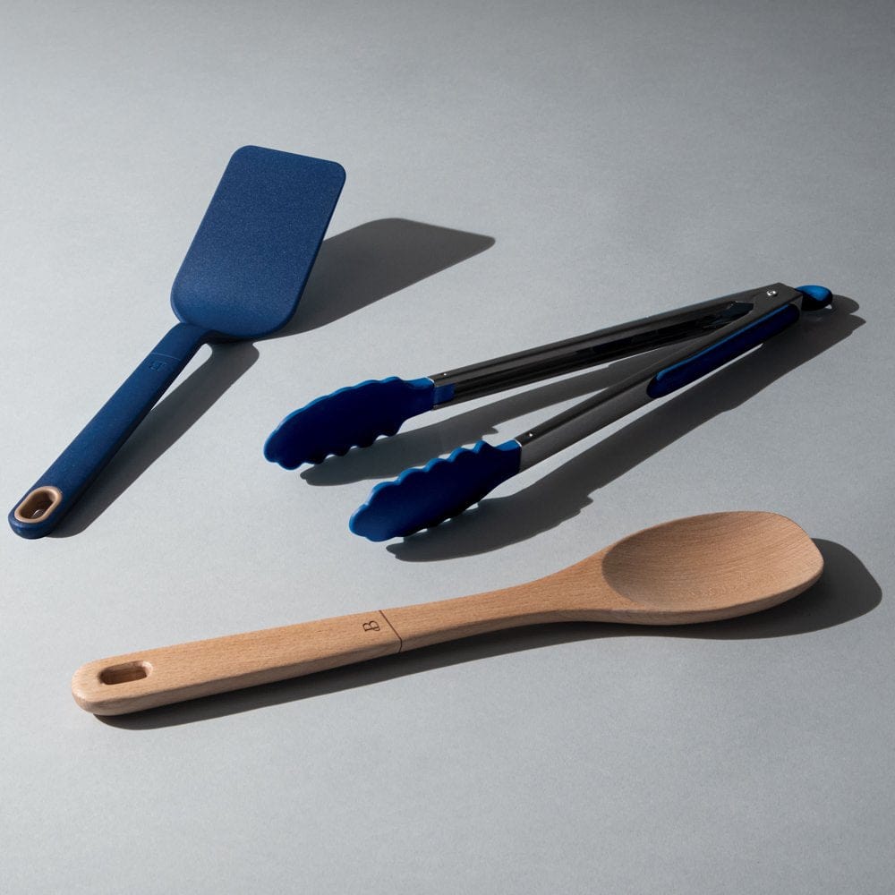 Beautiful 3-Piece Essential Cooking Set in Blueberry Pie by Drew Barrymore