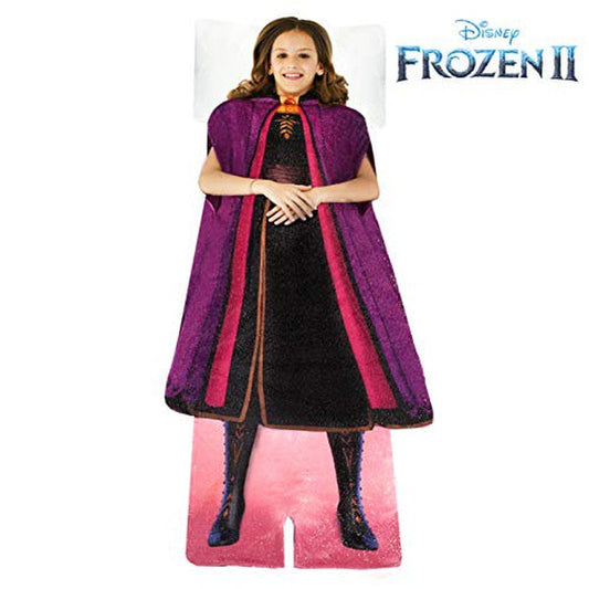Blankie Tails | Disney Frozen Wearable Blanket - Frozen Disney Movie Double Sided Soft Disney Blanket Minky Fleece Blanket (56'' H X 30' W (Kids Ages 5-12), Frozen 2 - Anna Dress)