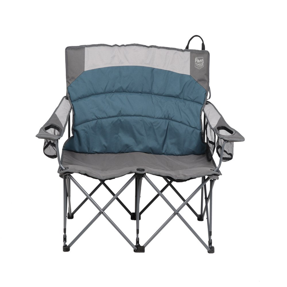 Timber Ridge Spruce Duo Loveseat Camping Chair, Red and Gray, Adult