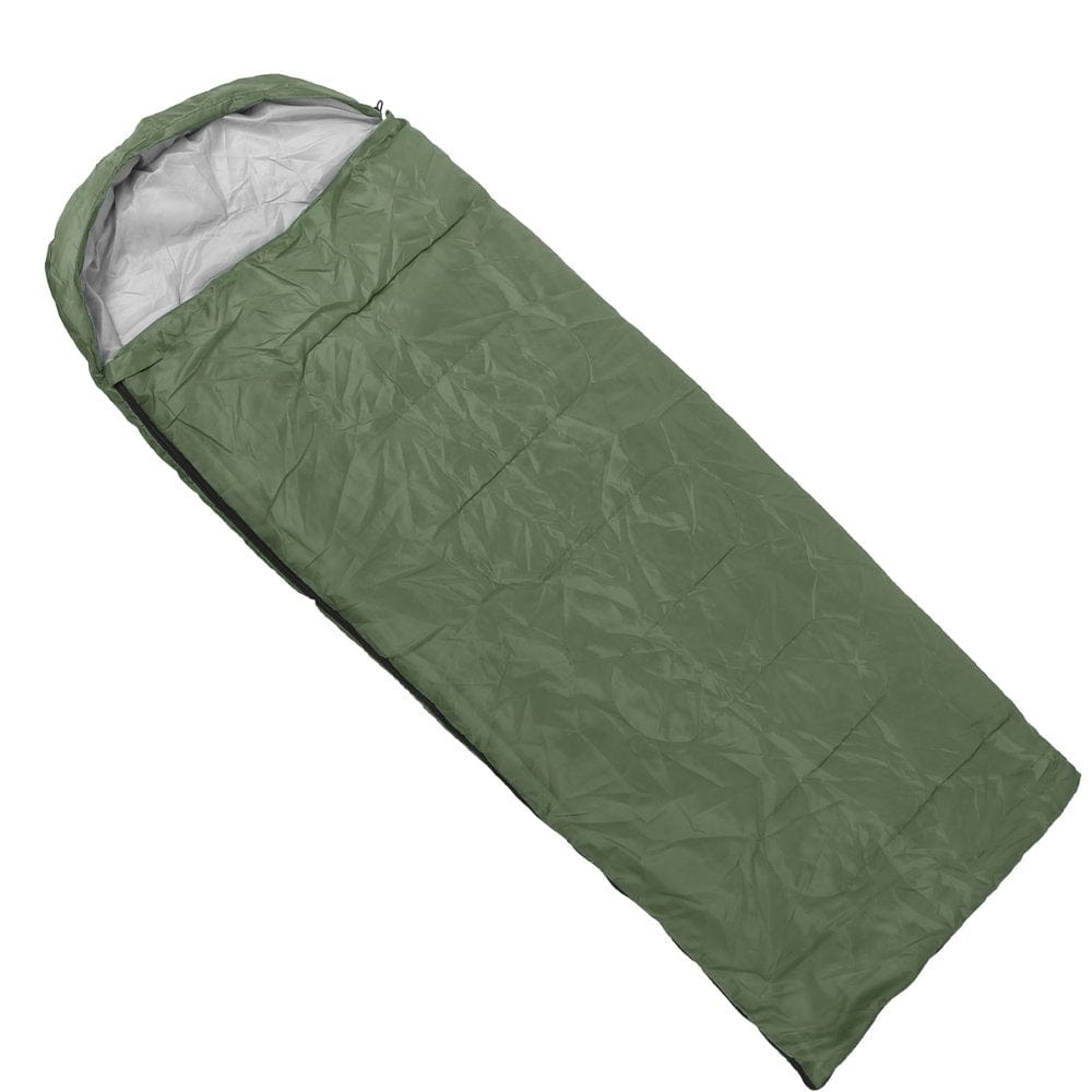 Camping Sleeping Bag, Double End Zipper Envelope Design Waterproof Sleeping Bag, Adult for Kids Military Green