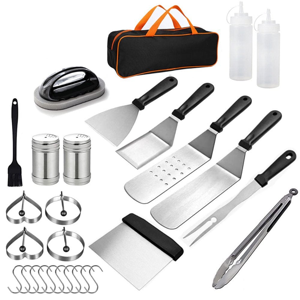 CAPIVO BBQ Set Grilling Tool Kit for Blackstone Griddle Accessories, Upgrade 28 PCS BBQ Griddle Kit Grill Tools for Backyard Party, Camping
