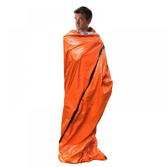 【Clearance!】2 Pack Emergency Sleeping Bag Multi Functional PE Aluminium Film Lightweight Portable Cold Proof Thermal Camping Mat Blanket Climbing Adventure Accessories