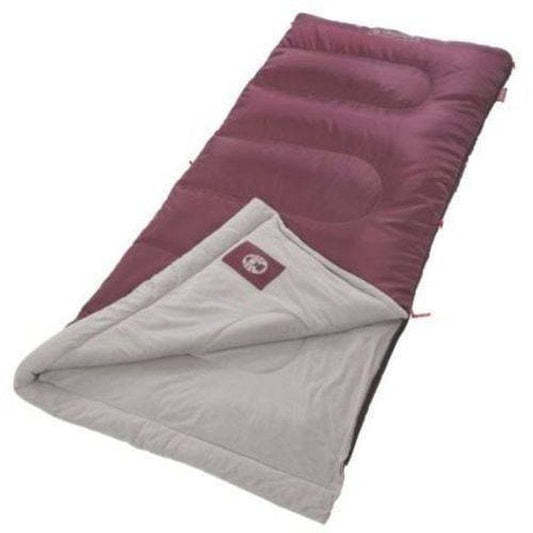 Coleman® 50°F Rectangle Sleeping Bag, Maroon