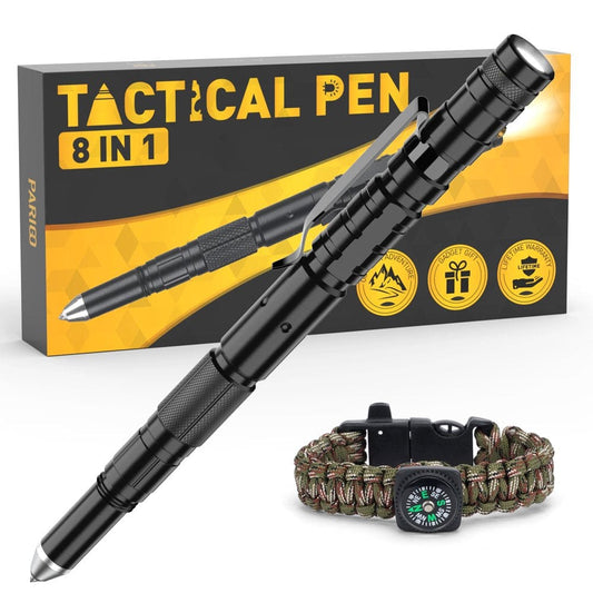DOMETOUR Tactical Pen Multitool Pen and Paracord Bracelet Gift Box Cool Gadgets for Outdoor, Gifts for Men Dad Father Him Husband Boyfriend Graduation Anniversary Birthday