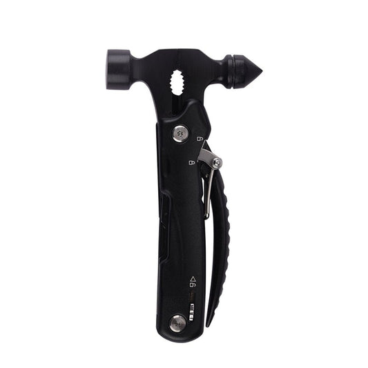 DTOWER Camping Hammer Black Multifunctional Claw Hammer Portable Camping Multi Tools Rust-Proof Camping Gear for Outdoor Camping Survival