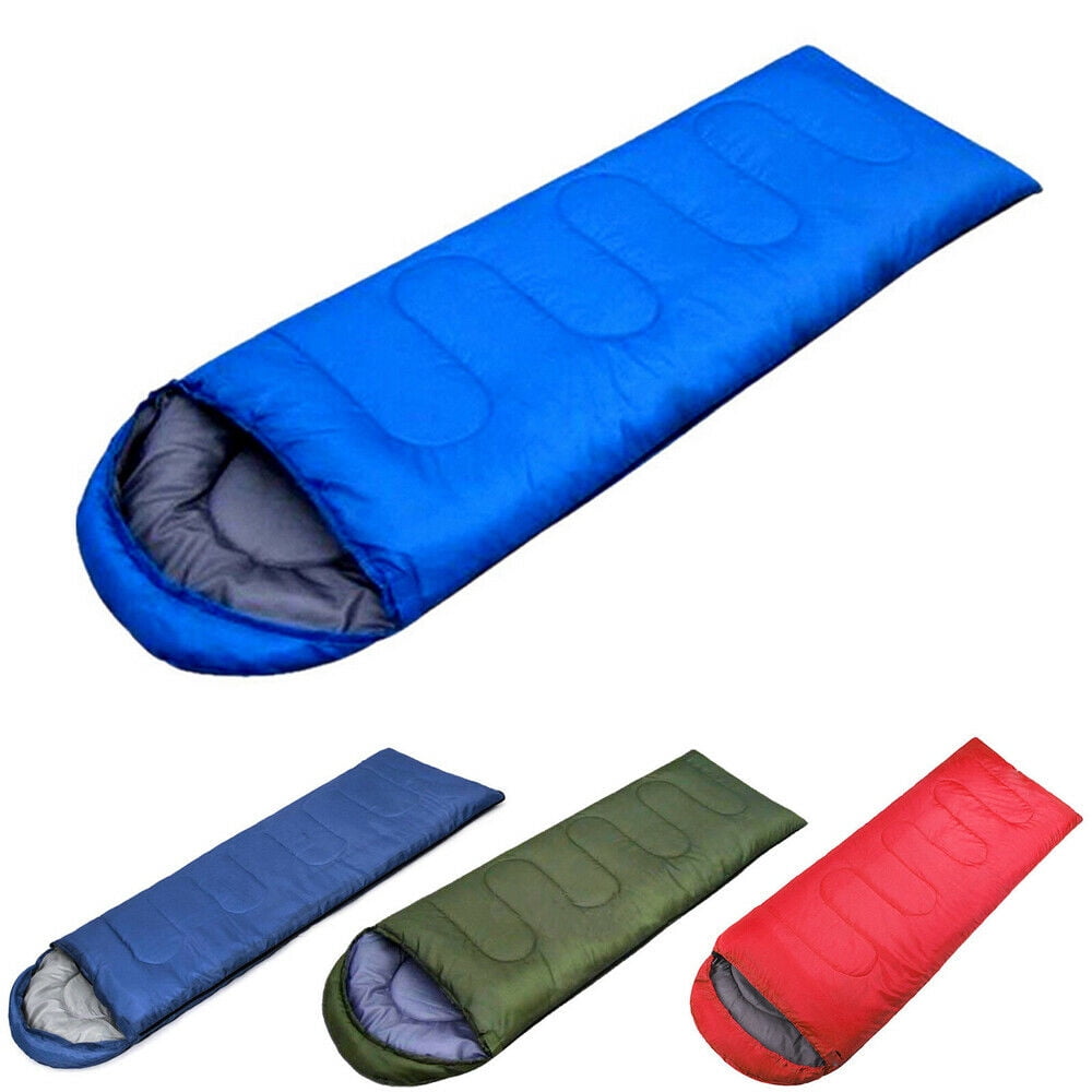 Sleeping Bag 3 Seasons Warm & Cool Weather, Waterproof Indoor & Outdoor for Kids, Teens & Adults for Hiking and Camping, Blue